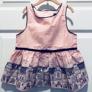 NWT Janie and Jack, pink and navy, top, sz 4